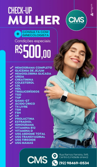 Check-up Mulher — R$ 500,00